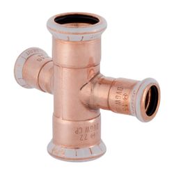 Geberit Mapress Kupfer Kreuzstück 30 Grad reduziert d 18mm, d1 15mm... GEBERIT-61404 4024723614043 (Abb. 1)