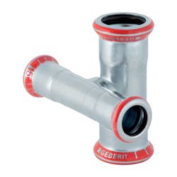 Geberit Mapress C-Stahl Kreuzstück reduziert, abgesetzt d 18mm, d1 15mm... GEBERIT-21505 4024723215059 (Abb. 1)