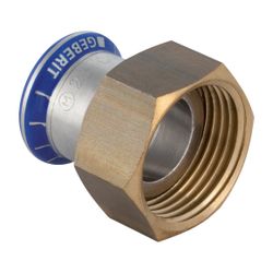 Geberit Mapress Edelstahl Übergang mit Überwurfmutter LABS-frei, d 28mm, di 32mm, G 1 1/... GEBERIT-85047 4024723850472 (Abb. 1)