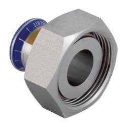 Geberit Mapress Edelstahl Übergang mit Überwurfmutter aus Chrom-Nickel-Stahl, Gas, d 22m... GEBERIT-34158 4024723341581 (Abb. 1)