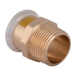 Geberit Mapress Kupfer Übergang mit Außengewinde Gas, d 15mm, R 3/4″, Rotguss bleifrei... GEBERIT-34675 4024723346753 (Abb. 1)