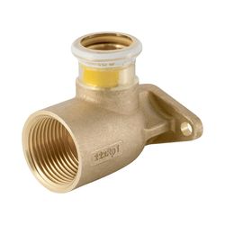 Geberit Mapress Kupfer Anschlusswinkel 90 Grad abgesetzt, Lochkreis 50mm, Gas d 28mm, Rp... GEBERIT-91104 4024723911043 (Abb. 1)