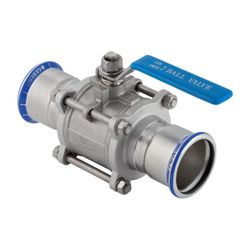 Geberit Mapress Edelstahl Kugelhahn mit Betätigungshebel, geflanscht Außendurchmesser 22... GEBERIT-92102 4024723921028 (Abb. 1)