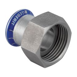 Geberit Mapress Edelstahl Übergang mit Überwurfmutter aus CrNi-Stahl LABS-frei, d 28mm, ... GEBERIT-85075 4024723850755 (Abb. 1)