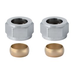 Geberit Set Klemmringverschraubung, vernickelt Außendurchmesser 15mm G 1/2", 2 Stück... GEBERIT-241679221 4025416745204 (Abb. 1)