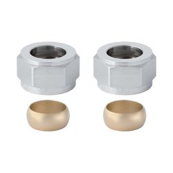 Geberit Set Klemmringverschraubung, vernickelt Außendurchmesser 15mm G 1/2", 2 Stück... GEBERIT-241679221 4025416745204 (Abb. 1)