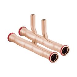 Geberit Mapress Kupfer Set Anschluss-T-Stück für Vor-/Rücklauf Außendurchmesser 22mm... GEBERIT-24007 4024723240075 (Abb. 1)