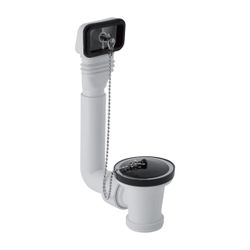 Geberit Spülbeckenanschluss mit Überlauf, Ventilstopfen, Alpinweiß... GEBERIT-152730111 4025416021384 (Abb. 1)