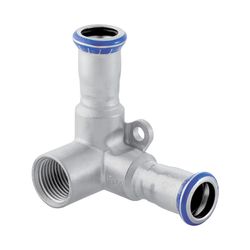 Geberit Mapress Edelstahl Eckanschlusswinkel 90 Grad d 15mm, Rp 1/2″, d1 15mm, L1 4,3cm... GEBERIT-33503 4024723335030 (Abb. 1)