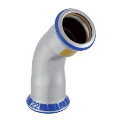 Geberit Mapress Edelstahl Bogen, Gas, 45 Grad, d 15mm... GEBERIT-34014 4024723340140 (Abb. 1)