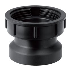 Geberit Anschlussstutzen mit Überwurfmutter, d 50mm, DN 50, G 1 1/2", H3,3cm, Schwar... GEBERIT-152180161 4025416017929 (Abb. 1)