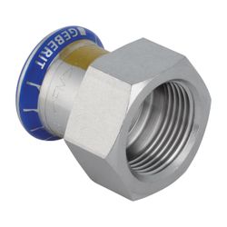 Geberit Mapress Edelstahl Übergang mit Innengewinde, Gas, d 18mm, Rp 1/2"... GEBERIT-34084 4024723340843 (Abb. 1)