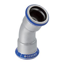 Geberit Mapress Edelstahl Bogen 30 Grad, Außendurchmesser 22mm... GEBERIT-36123 4024723361237 (Abb. 1)