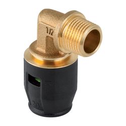 Geberit PushFit Übergangswinkel 90 Grad mit Außengewinde CW617N, d 16mm, R 1/2″... GEBERIT-650261001 4025416716594 (Abb. 1)