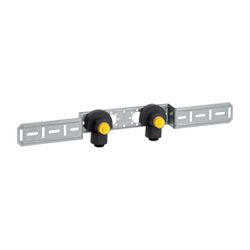 Geberit PushFit Anschlusswinkel 90 Grad vormontiert, zweifach, schallgedämmt, Messin... GEBERIT-651300001 4025416719588 (Abb. 1)