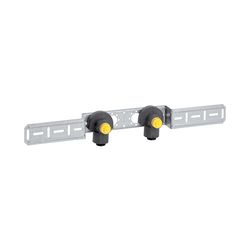 Geberit PushFit Anschlusswinkel 90 Grad vormontiert, zweifach, schallgedämmt, Messin... GEBERIT-651300001 4025416719588 (Abb. 1)