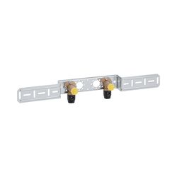 Geberit PushFit Anschlusswinkel 90 Grad vormontiert, zweifach, Messing d 20mm, Messi... GEBERIT-651299001 4025416719304 (Abb. 1)