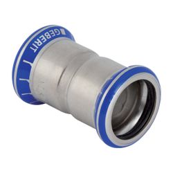 Geberit Mapress Edelstahl Muffe, Außendurchmesser 88,9mm... GEBERIT-32010 4024723320104 (Abb. 1)