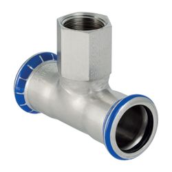 Geberit Mapress Edelstahl T-Stück mit Innengewinde d 76,1mm, Rp 3/4″, d1 76,1mm... GEBERIT-31326 4024723313267 (Abb. 1)