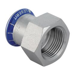 Geberit Mapress Edelstahl Übergang mit Innengewinde d 18mm, Rp 1/2″... GEBERIT-31803 4024723318033 (Abb. 1)
