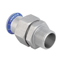 Geberit Mapress Edelstahl Übergangsverschraubung mit Außengewinde d 15mm, R 1/2″, Überwu... GEBERIT-35360 4024723353607 (Abb. 1)