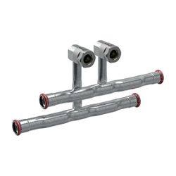 Geberit Mapress C-Stahl Set Anschluss-T-Stücke für Vor/Rücklauf Anschlussverschraubung f... GEBERIT-24047 4025410584663 (Abb. 1)