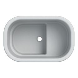 Geberit Bambini Sitzbadewanne Länge 71,5cm, Breite 46,5cm, Höhe 39,5cm, Alpinweiß... GEBERIT-407730016 4022009323863 (Abb. 1)