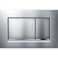 Geberit Sigma 20 (ex Sigma 30) Drückerplatte mit 2-Mengen-Spülung, Mattchrom lackier... GEBERIT-115883JQ1 4025416352495 (Abb. 1)