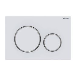 Geberit Sigma 20 Drückerplatte mit 2-Mengen-Spülung, Mattweiß lackiert/Hochglanz ver... GEBERIT-115882JT1 4025410635556 (Abb. 1)