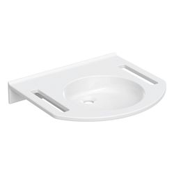 Geberit Publica Waschtisch rundes Design, Ausschnitten, barrierefrei, B 60cm T 55cm ... GEBERIT-501041001 4025410754011 (Abb. 1)