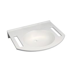 Geberit Publica Waschtisch rundes Design, Ausschnitten, barrierefrei, B 60cm T 55cm ... GEBERIT-501041001 4025410754011 (Abb. 1)