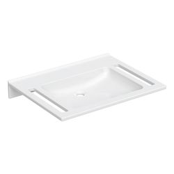 Geberit Publica Waschtisch eckiges Design, Ausschnitten, barrierefrei, B 70cm T 55cm... GEBERIT-501043111 4025410753588 (Abb. 1)