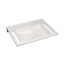 Geberit Publica Waschtisch eckiges Design, Ausschnitten, barrierefrei, B 70cm T 55cm... GEBERIT-501043111 4025410753588 (Abb. 1)