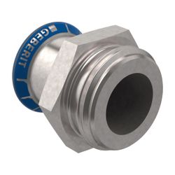 Geberit Mapress Edelstahl Übergang mit Außengewinde G d 35mm, G 1 1/2″... GEBERIT-31735 4024723317357 (Abb. 1)