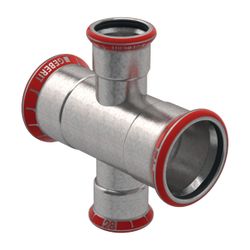 Geberit Mapress C-Stahl Kreuzstück reduziert, d 88,9mm, d1 28mm... GEBERIT-21130 4024723211303 (Abb. 1)
