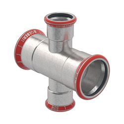 Geberit Mapress C-Stahl Kreuzstück reduziert, d 88,9mm, d1 28mm... GEBERIT-21130 4024723211303 (Abb. 1)
