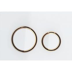 Geberit Sigma 50 (ex Sigma 21) Drückerplatte, 2-Mengen-Spülung, Round, Weiß, Metallf... GEBERIT-115650SI1 4025410759429 (Abb. 1)