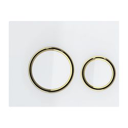 Geberit Sigma 50 (ex Sigma 21) Drückerplatte, 2-Mengen-Spülung, Round, Weiß, Metallf... GEBERIT-115652SI1 4025410759184 (Abb. 1)
