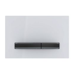 Geberit Sigma 50 Drückerplatte, 2-Mengen-Spülung, Square, Weiß, Metallfarbe Schwarzc... GEBERIT-115671112 4025410759085 (Abb. 1)