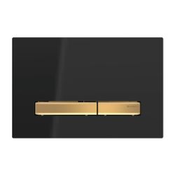 Geberit Sigma 50 Drückerplatte, 2-Mengen-Spülung, Square, Schwarz, Metallfarbe Messi... GEBERIT-115672DW2 4025410759658 (Abb. 1)