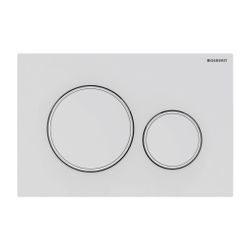 Geberit Sigma 20 Drückerplatte mit 2-Mengen-Spülung, Weiß/Mattweiß lackiert, easy-to... GEBERIT-115882011 4025410759542 (Abb. 1)