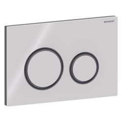 Geberit Drückerplatte Sigma50, 2-Mengen-Spülung, rund, Weiß, Metallfarbe Schwarzchro... GEBERIT-115651SI1 4025410759160 (Abb. 1)