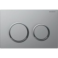 Geberit Omega 20 Drückerplatte, 2-Mengen-Spülung Mattchrom lackiert, easy-to-clean, ... GEBERIT-115085JQ1 4025410756602 (Abb. 1)