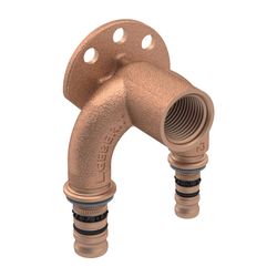 Geberit Mepla Doppelanschlusswinkel 90 Grad, d 16mm, Rp 1/2″, d1 20mm, L1 6,5cm, Rot... GEBERIT-602274005 4025416355045 (Abb. 1)
