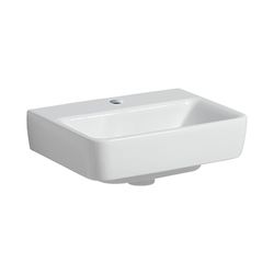 Geberit Renova Plan Handwaschbecken, 45x17x34cm, Hahnloch mittig, ohne Überlauf, Wei... GEBERIT-501625001 4025410857972 (Abb. 1)