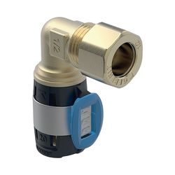 Geberit FlowFit Übergangswinkel 90 Grad mit Klemmringverschraubung Bleifreier, d 20m... GEBERIT-620701001 4025416629917 (Abb. 1)