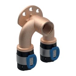 Geberit FlowFit Doppelanschlusswinkel 90 Grad Bleifreier, d 16mm, Rp 1/2″, d1 16mm, ... GEBERIT-620830001 4025416631255 (Abb. 1)