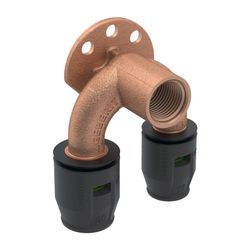 Geberit PushFit Doppelanschlusswinkel 90 Grad, d 20mm, Rp 1/2", d1 16mm, L1 7,2cm, R... GEBERIT-651276001 4025416355014 (Abb. 1)