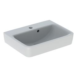 Geberit Renova Plan Handwaschbecken mit asymmetrischem Überlauf, 50x16,5x38cm, Hahnl... GEBERIT-501628001 4025410858313 (Abb. 1)