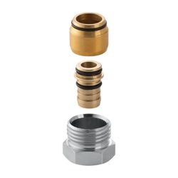 Geberit FlowFit Anschlussverschraubung mit Außengewinde Messing CW617N, d 16mm, G 1/... GEBERIT-619267221 4025416188773 (Abb. 1)